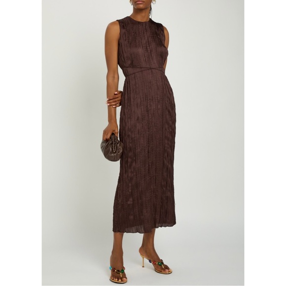 STAUD Dresses & Skirts - STAUD MIZU DRESS EARTH PLISSE